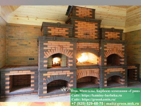 Комплекс Барбекю Из Кирпича № 1 -1