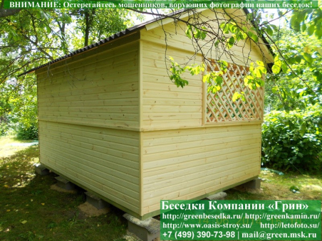Дешевая Эконом Беседка Для Дачи 'Домик 3х4'-9