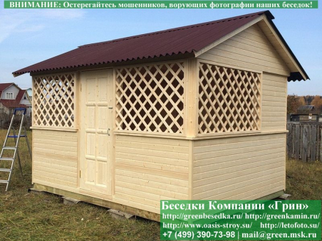 Дешевая Эконом Беседка Для Дачи 'Домик 3х4'-11