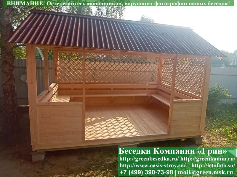 Садовая Беседка Для Дачи "Домик 3x4". Вариант № 1. Фото № 7