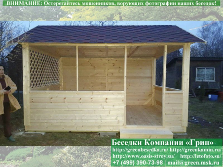Садовая Беседка Для Дачи "Домик 3x4". Вариант № 1. Фото № 12