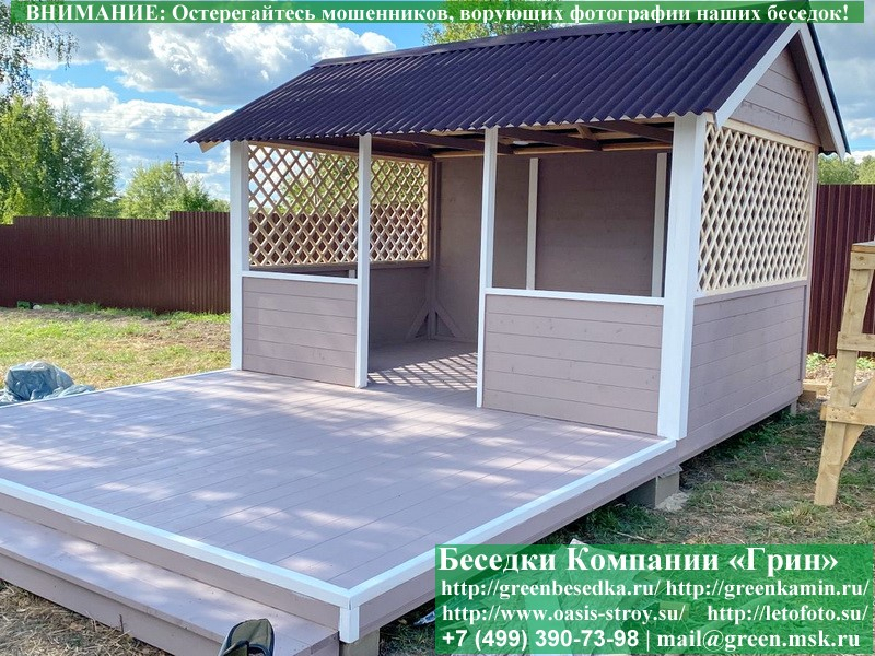 Садовая Беседка Для Дачи "Домик 3x4". Вариант № 1. Фото № 13