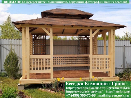 Купить беседку для дачи в японском, китайском стиле 3х4. Цены в Клине