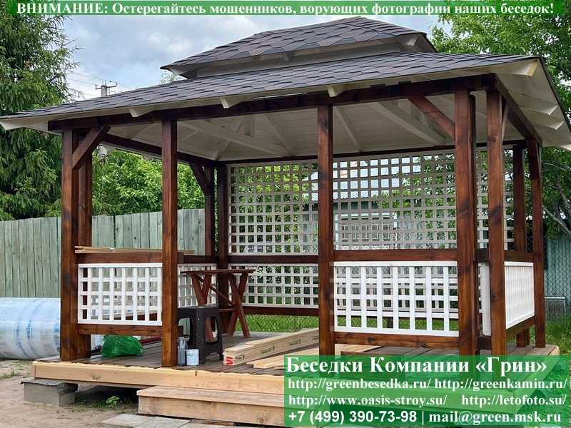 Купить беседку для дачи в японском, китайском стиле 3х4. Цены в Клине