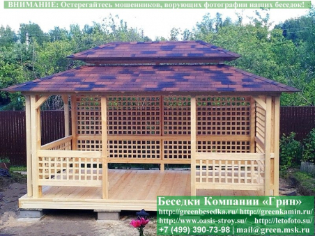 Купить беседку для дачи в японском, китайском стиле 3х5. Цены в Клине