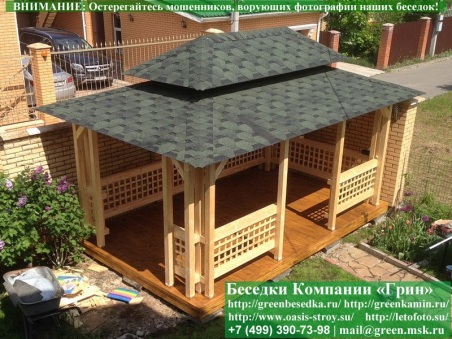 Купить беседку для дачи в японском, китайском стиле 3х5. Цены в Клине