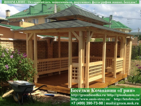 Купить беседку для дачи в японском, китайском стиле 3х5. Цены в Клине