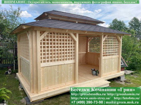 Японская, Китайская Беседка Для Дачи 3х5. Вариант № 2 - 1