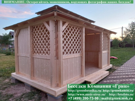 Японская, Китайская Беседка Для Дачи 3х5. Вариант № 2 - 5