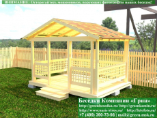 Летняя беседка с крышей из поликарбоната на дачу. Купить. Цены в Клине