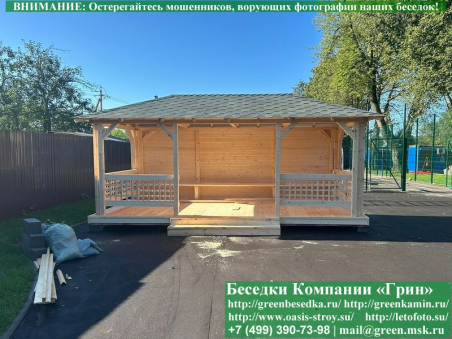 Красивая летняя беседка для дачи, дома, сада 3х6. Купить. Цены в Клине