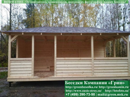 Красивая летняя беседка для дачи, дома, сада 3х6. Купить. Цены в Клине