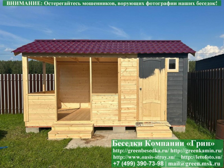 Беседка для дачи, дома с хозблоком, сараем 3х5. Купить. Цены в Клине