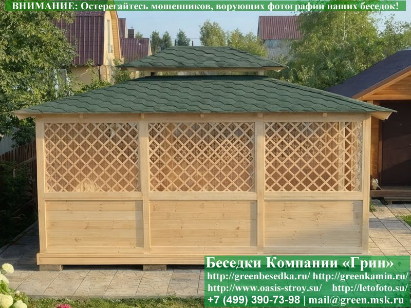 Японская, Китайская Беседка Для Дачи 4х5. Вариант № 1 - Фото № 10