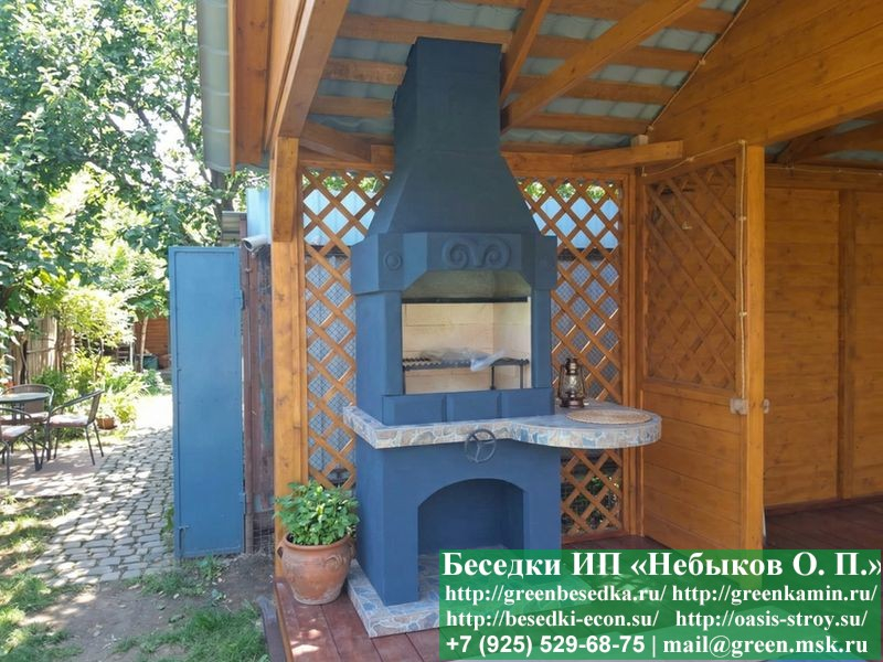 Беседка Для Дачи 'Домик С Хозблоком 3x7'. Вариант № 1 - Фото № 11