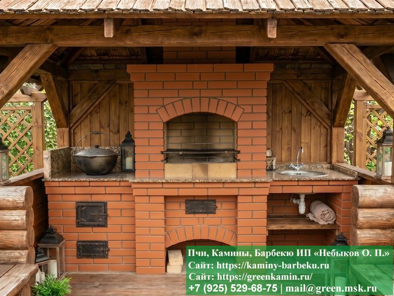 Строительство Мангала-Барбекю Из Кирпича В Беседке - Фото № 7