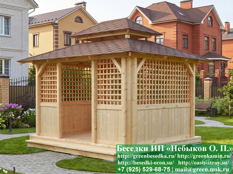 Японская, Китайская Беседка 3х4. Вариант № 2 - Фото № 6