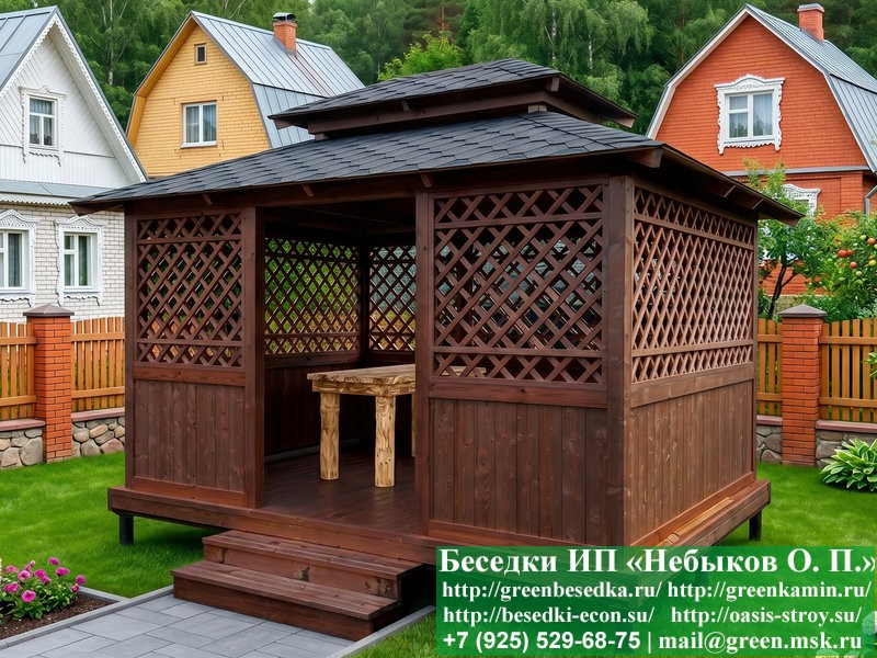 Японская, Китайская Беседка 3х4. Вариант № 2 - Фото № 7