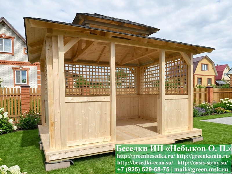 Японская, Китайская Беседка 3х4. Вариант № 2 - Фото № 10