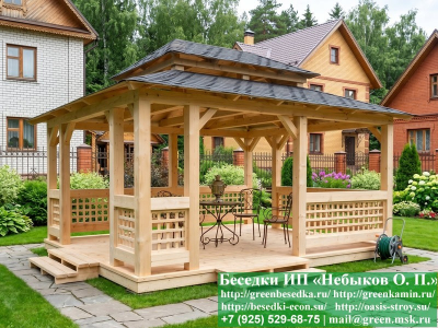 Японская, Китайская Беседка Для Дачи 4х5. Вариант № 2 - Фото № 2
