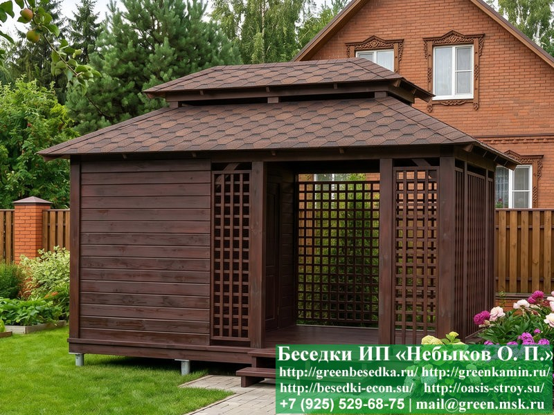 Летняя Беседка Для Дачи C Хозблоком, Сараем 3х5 - Фото № 3
